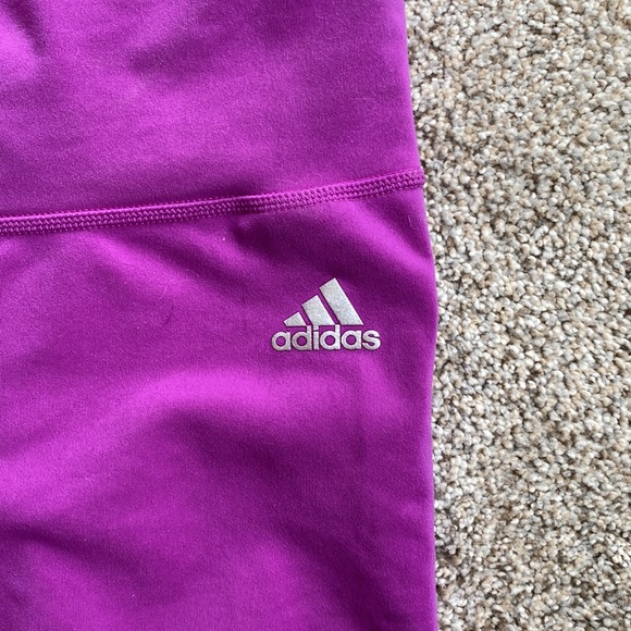 Adidas climalite purple capri leggings. Size M. - Picture 3 of 7